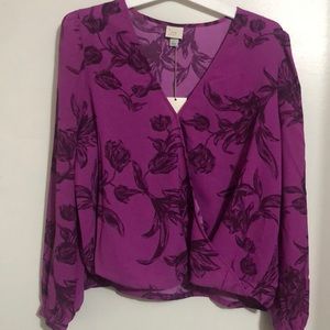 Purple floral Blouse